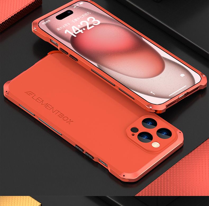 Aluminum Metal Rugged Frame Armor for IPhone 15 Pro MAX Bumper Case Luxury for IPhone 14 13 12 11 Pro Shockproof Matte PC Protector Cover