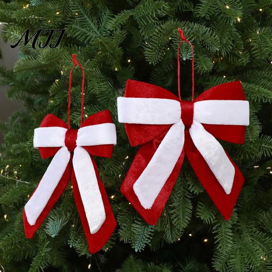 High Quality Fabric Bows Velvet Christmas Bow, Color Contrasting Wreath Bows, Holiday Home Accents Bowknot Accessories for Wreath, Xmas Tree, Wedding