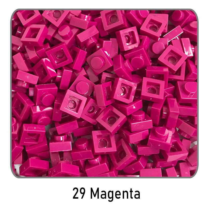 500Pcs Diy Pixel Art Building Blocks Thin Figures Bricks Compatible With 3024 1X1 Square Bricks Bulk Assemble Toys Gift For Chil