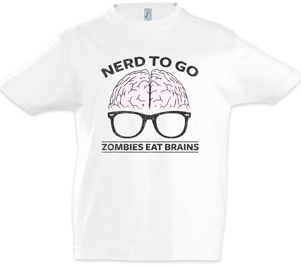 Nerd To Go Kids Boys kids boys T-Shirt Brain Fun Brain Glasses Gamer Computer Scientist 150