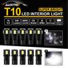 T10 194 10X Bulbs LED W5W Interior Map Light Dome Glove Light Bulb White 6000k