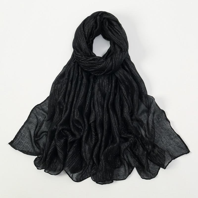 New silver silk breathable sunscreen versatile long scarf women's yarn scarf Middle Eastern women's ethnic headscarf scarf