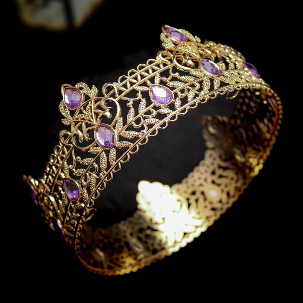 Metal King Crown Hair Ornaments Princess Tiara Elegant Baroque Crown  Man