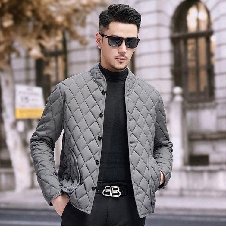Men's Plus Velvet Warm Winter Jacket: Solid Color, Versatile Cold Protection, Casual Business Style for Middle-Aged Dads