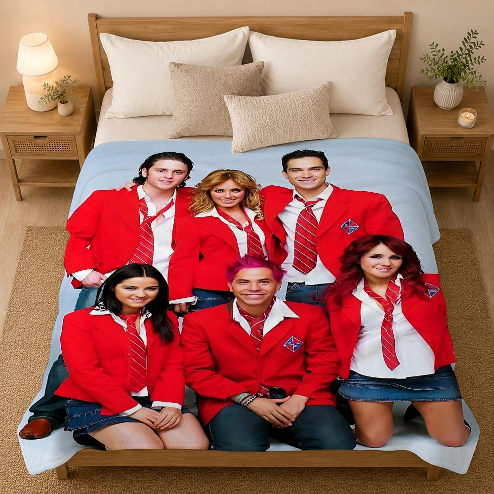 Rbd Band Throw 240G Flannel Blanket, Suitable For Sofas, Beds, Offices, Exquisite Gift Blankets