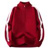 Men's Casual Zipper Stand Collar Sweater - Loose, Thick Knit for Autumn/Winter