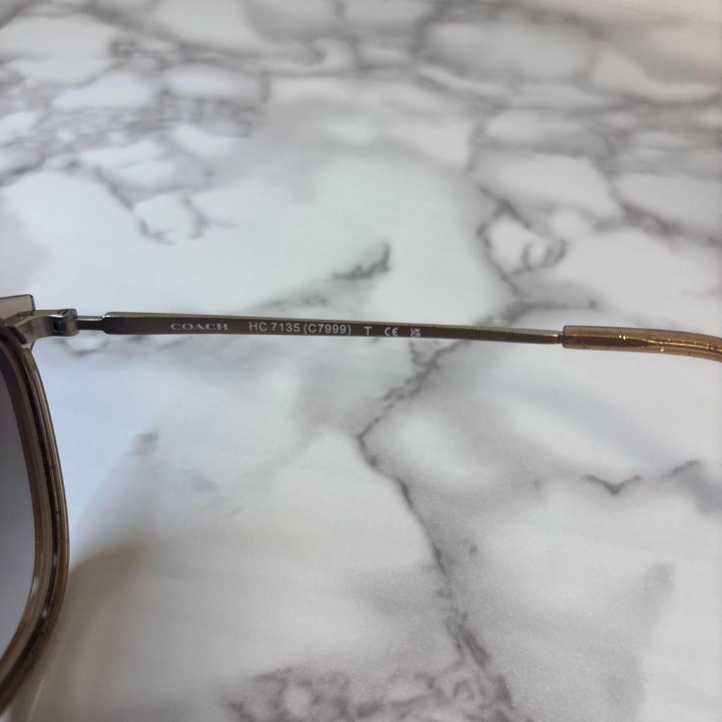 Used COACH Coach sunglasses HC7135 brown x gold brown gold