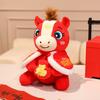 Pony Plush Toy Wear Tang Suit Cape 2026 Year of The Horse Zodiac PP Cotton Filling Pony Decor Chinese New Year Gift for Kids Collectors
