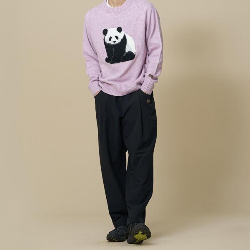 BBC EARTH Stretch Brush Relax Pants  Black 
