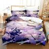 3D Print Anime Murasaki Shion Bedding Set Printed Duvet Cover Pillowcase Single Double Style Queen King Size Sets