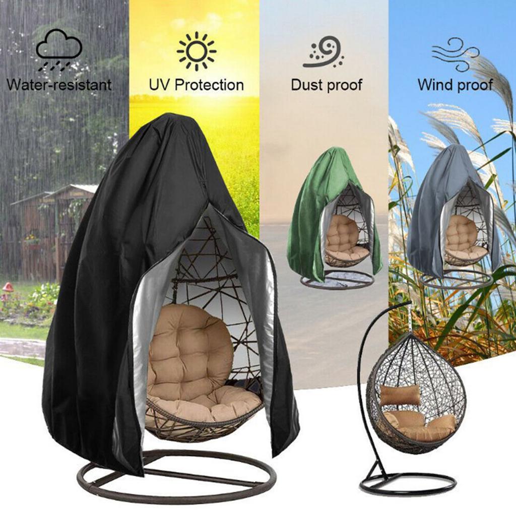 Outdoor Hanging Egg Chair Cover 115x190CM Waterproof Oxford Fabric Protector for Patio Garden Swing Chair Protections