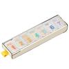 Compact Moisture-Proof 7-Day Pill Organizer Box with Secure Lid and Compartments.