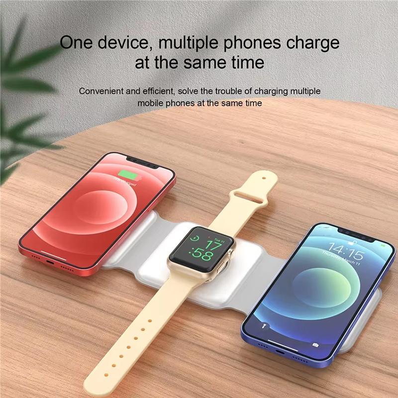 50w 3 in 1 Wireless Charger Magnetic Foldable Charging Station Travel Charger for iphone Samsung Fast charging Wireless Charger
