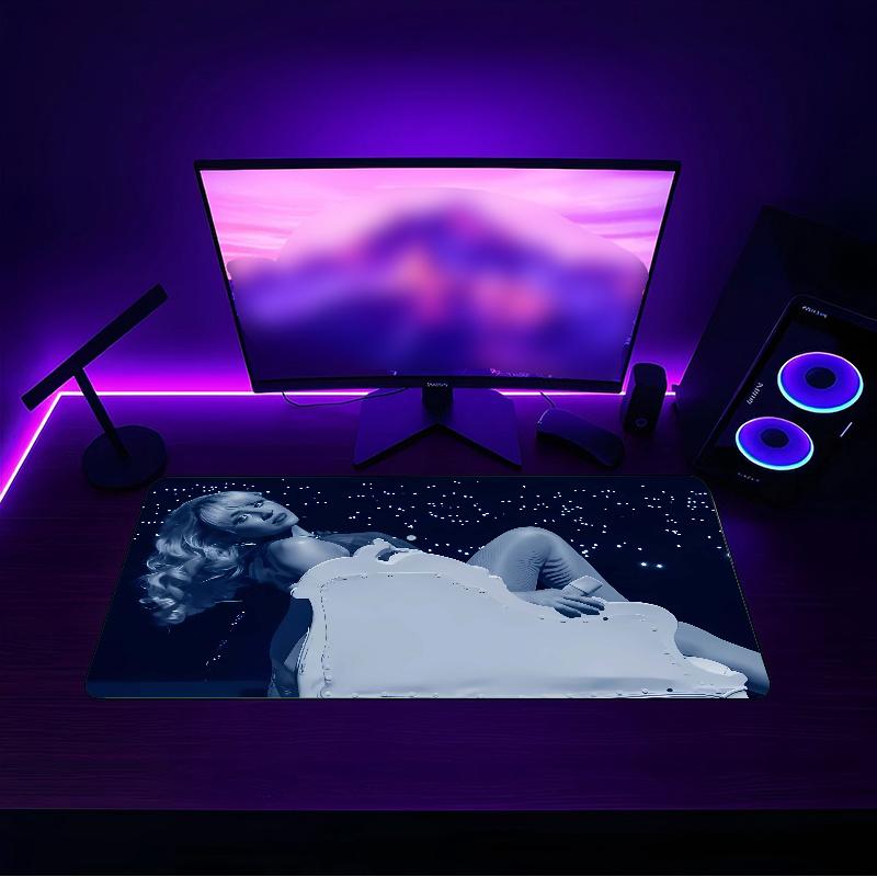 Sabrina Carpenter (1) Mauspad mit rutschfester Gummibasis, geeignet für Heimbüros und ein ideales Geschenk für Gamer