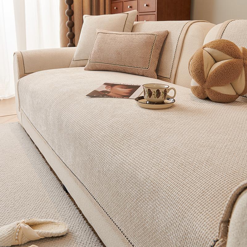 

Тканая бархатная подушка для дивана для всех сезонов Универсальный нескользящий чехол для дивана Чехол Новый 2025 Комбинация чехла для спинки Ткань Полотенце 70X70cm