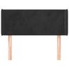 VidaXL Tête de lit avec oreilles Noir 83x16x78-88 cm Velours3118520