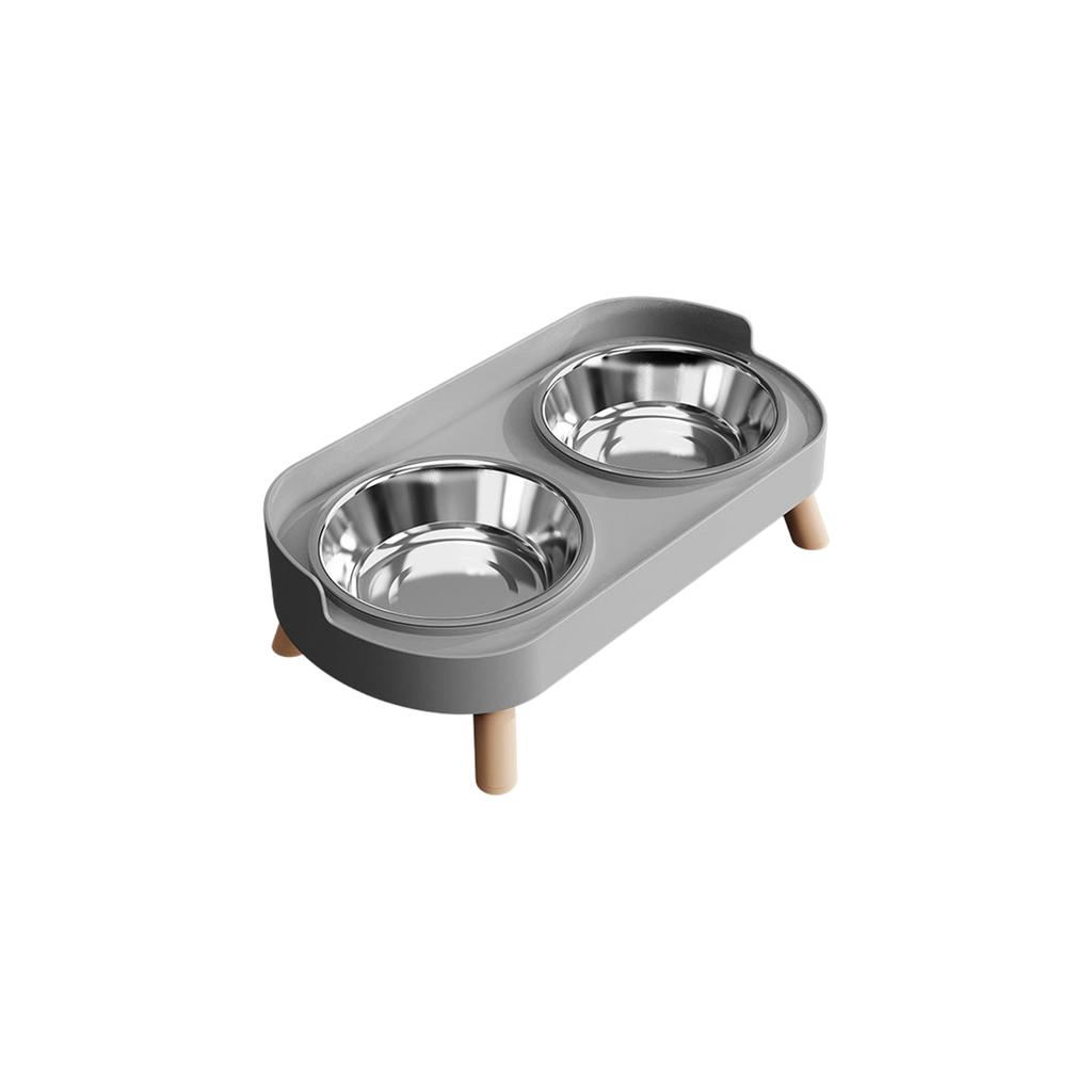 Elevated Pet Double Bowls: -Spill Stainless Steel Food & Water Bowls For Cats & Dogs ,Neck , -Tip & Easy Clean,