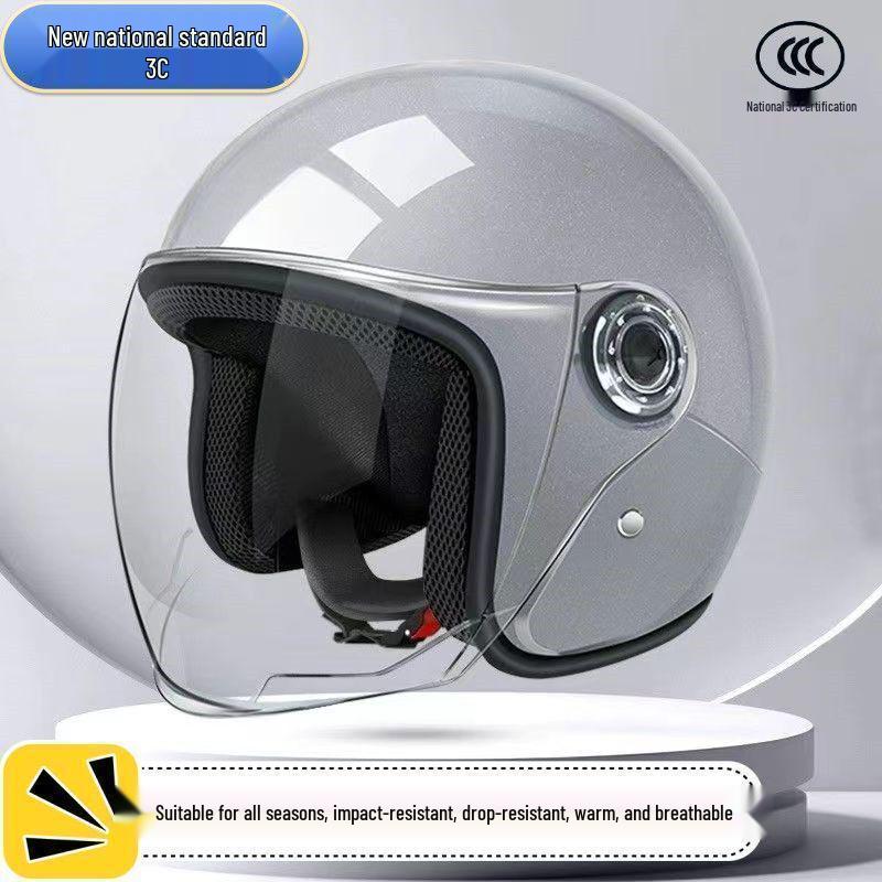 Universal All-Season Motorcycle & Electric Scooter Helmet: Warm, Cute, Double Ear Design for Men & Women