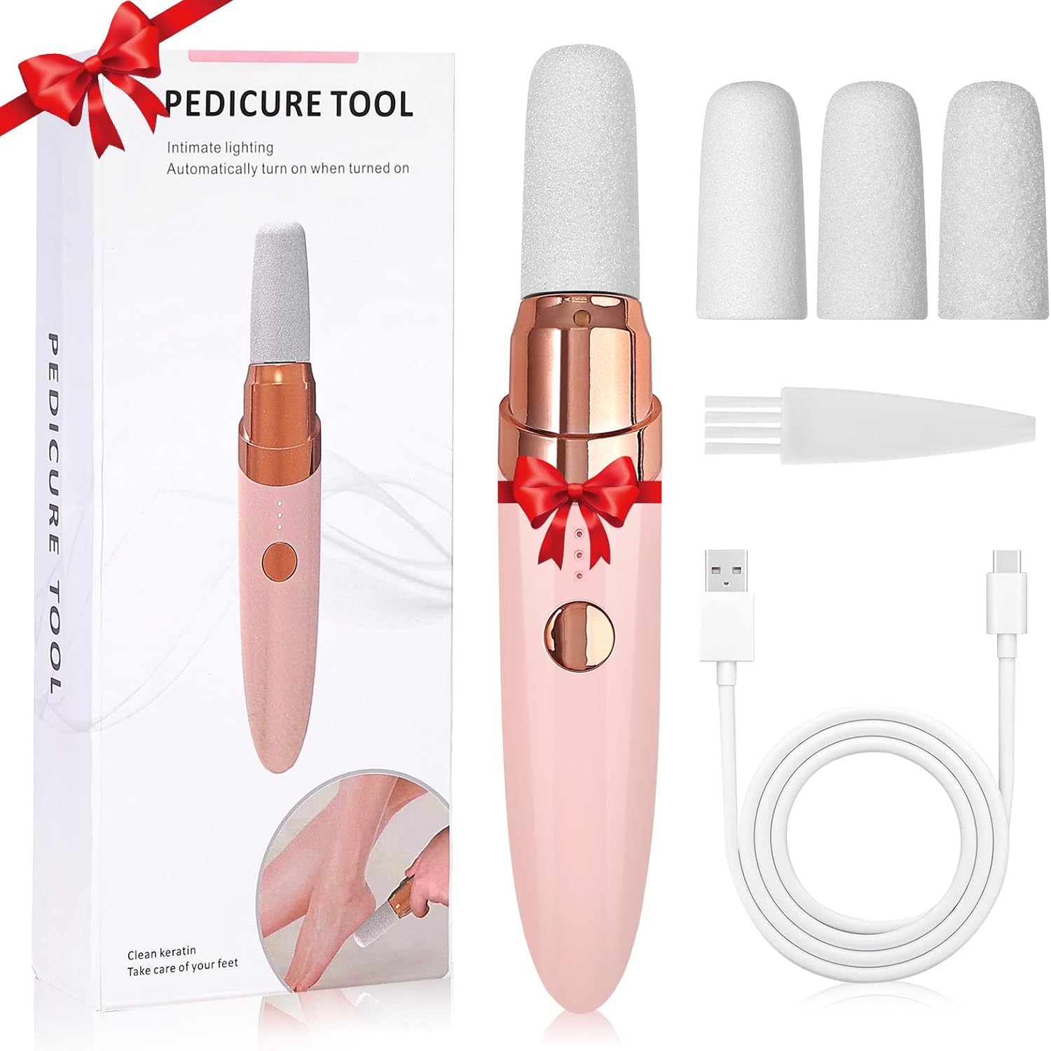 

Electric Foot Callus Remover, Callus Remover for Feet Rechargeable Pedicure Tool Kit, Removes Dry Skin for Smoother Feet, United States