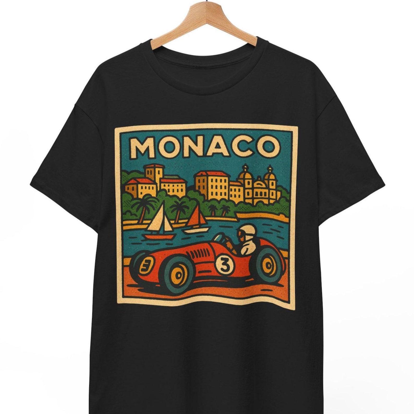 Monaco Grand Prix T-Shirt: Retro Riviera Pop Art Graphic Tee 2XL