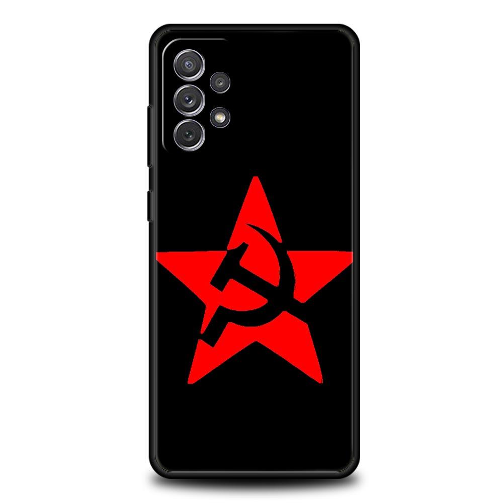 CCCP Flag Phone Case For Samsung Galaxy A17 A07 A55 A35 A25 A15 A05s A33 5G A31 A23 A21s A13 A41 A73 A53 A51 A71 A03s S10 Cover