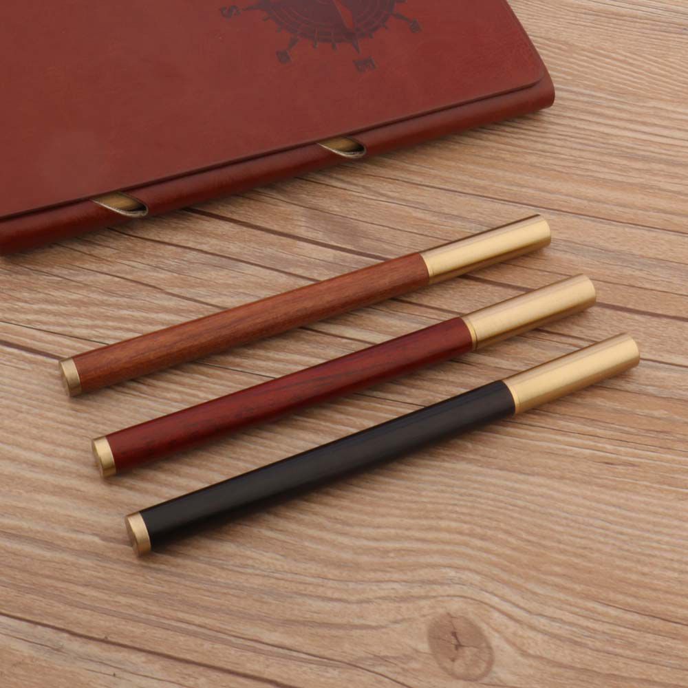 Refill Stationery Business Gold Pen Wood Rollerball Pen Roller Ball Pen Brass Pen Metal Gel Pen