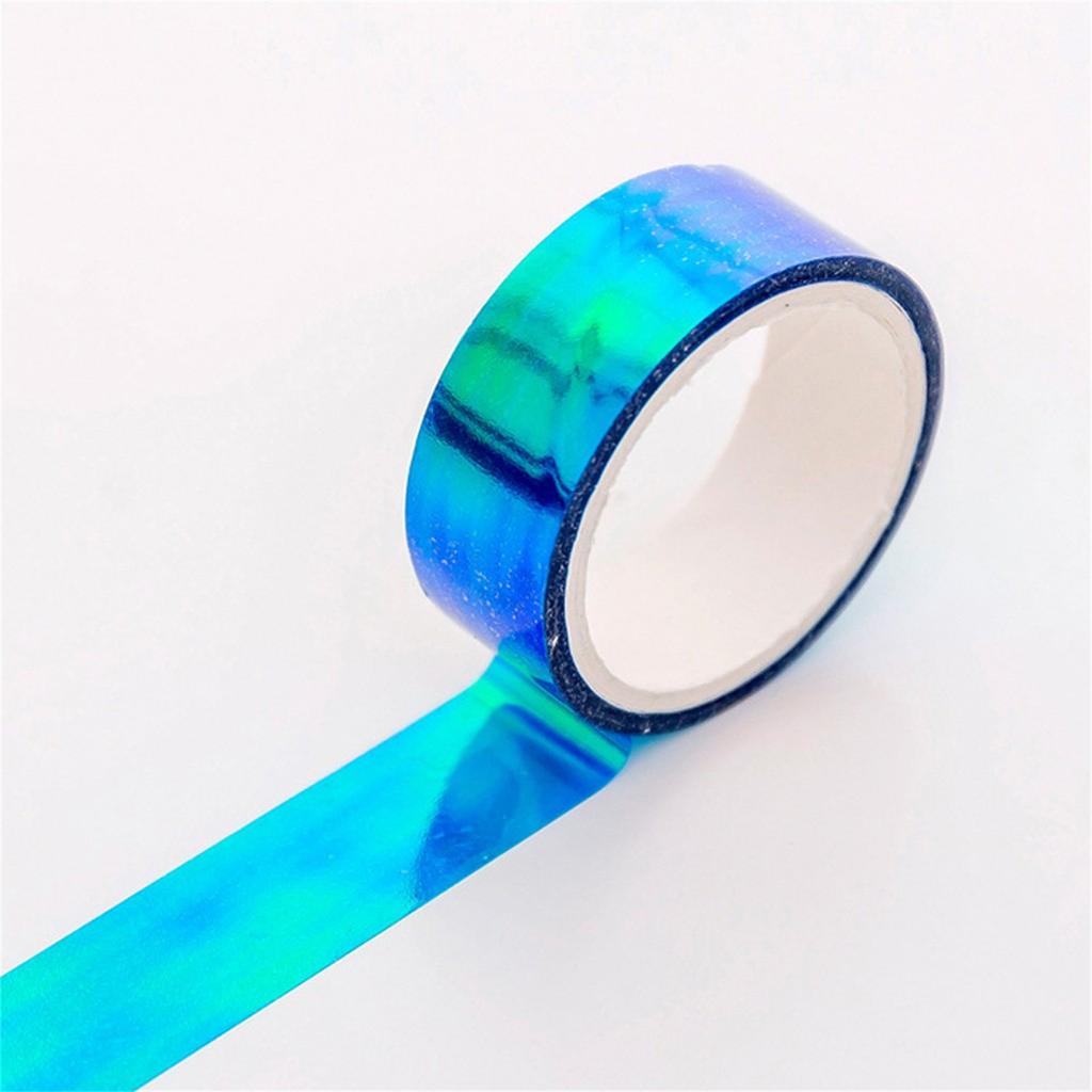 Waterproof Holographic Gradient Adhesive Tape Durable Decorative Craft Tape Suitable for Various Surfaces and Applications