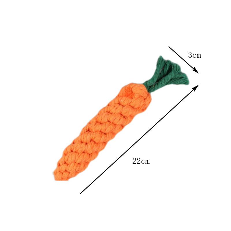 Pet Toys Cotton Rope Weaving Carrot Puppy Dogs To Relieve Boredom and Wear Resistance and Bite Resistance Pet Supplies