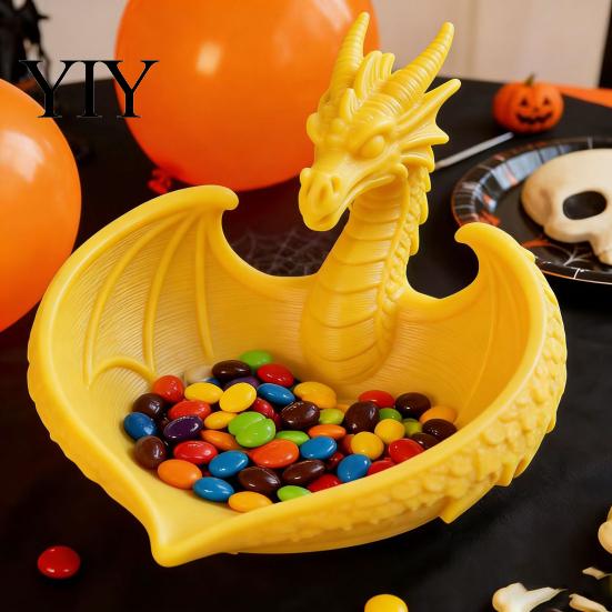 New Chinese Style Decor 3D Printed Dragon Storage Box, Modern Desk Organizer for Keys Jewelry Unique Gift Idea Candy, Flying Figurine Home Office,
