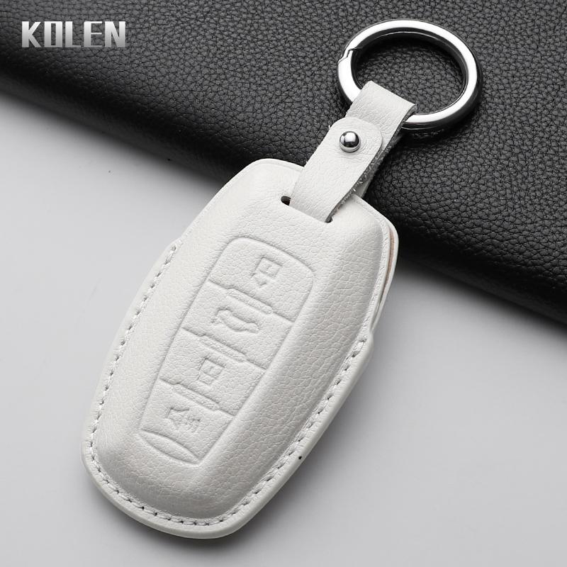 Leather Car Key Case Cover Shell For Great Wall Haval Jolion  H6 H7 H4 H9 F5 F7 F7X F7H H2S Gmw Dargo Protected Keychain Fob