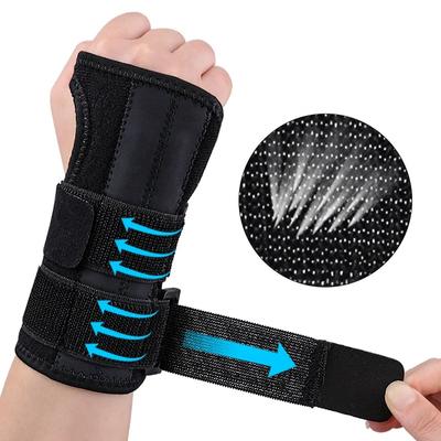 Suporte de pulso e polegar com tala flexível, capa de proteção respirável para polegar, adequada para mãos esquerda e direita.