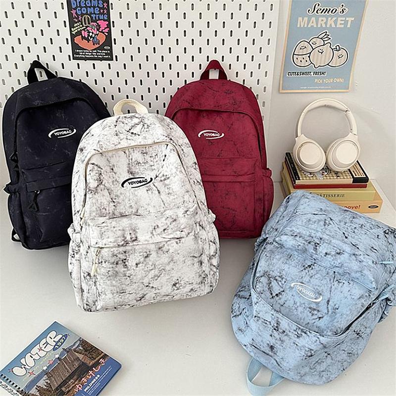 Niche Tie-dye Ins Schoolbags for College Students Large Capacity Simple High School Students Backpack Junior High School Backpac