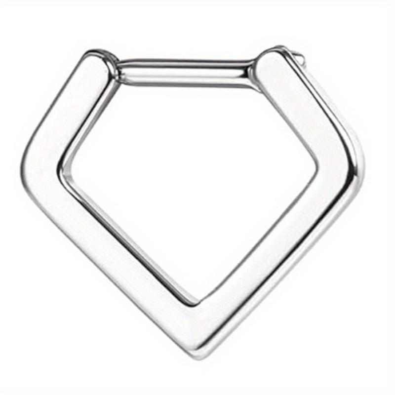 Drperfect Surgical Steel Septum Rings for Women Men Small Cute CZ Dangle Septum Nose Lip Helix Tragus Cartilage Piercing Zircon