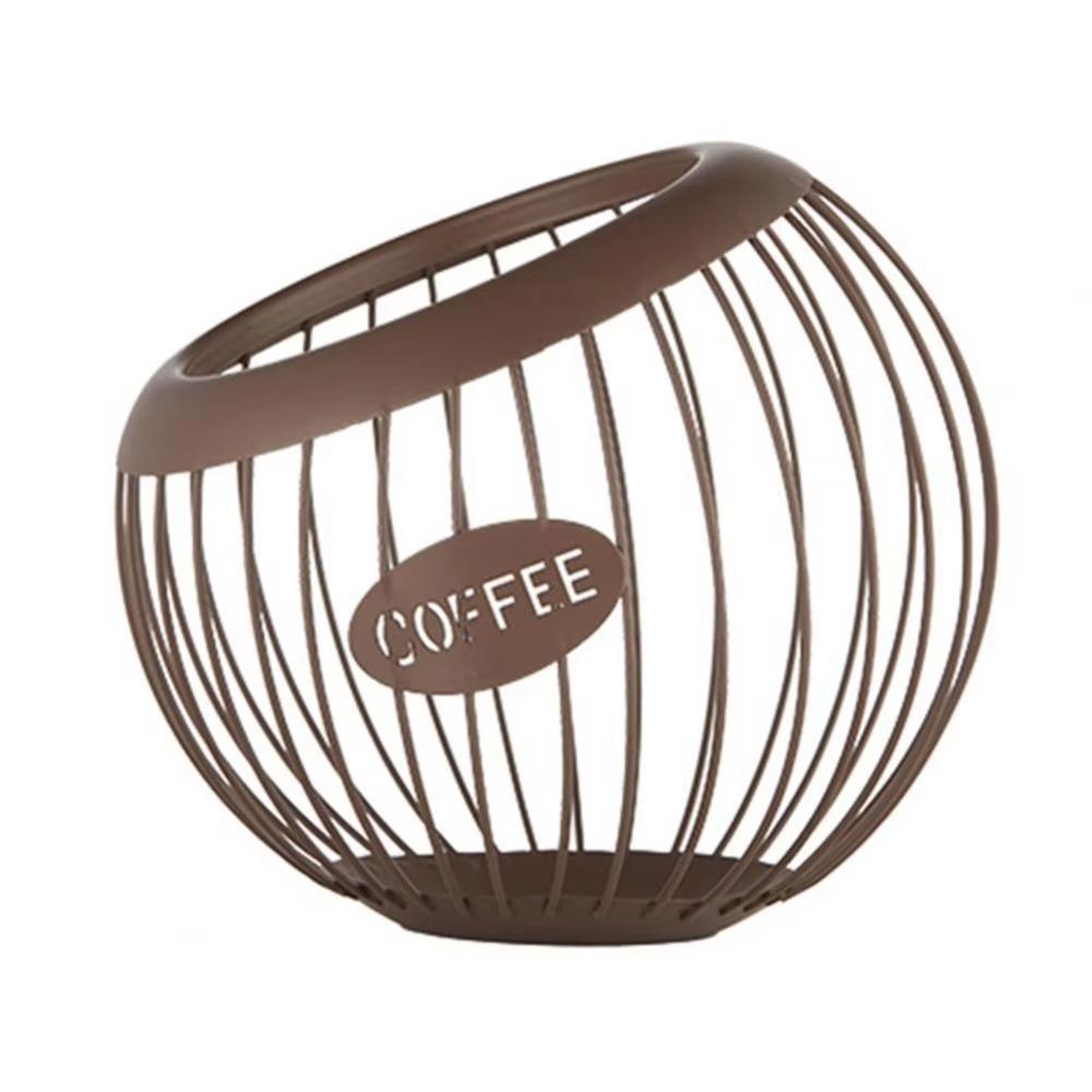 

Творческая корзина для фруктов, железный органайзер для кофейных капсул, синяя корзина для хранения сухофруктов, диагональная корзина для бытовых товаров