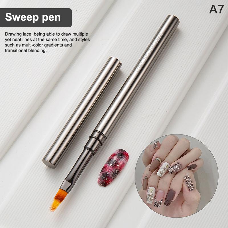 Nail Art Brushes Set Professional Gel Polish Thin Liner Flower Painting Drawing Manicure DIY Tool Accessory