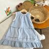 2025 Summer Lace Trim Dress: Baby Girls' Fashionable Western Style Vest