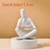 Bookshelf Decor Thinker Statue, Abstract Art Reading Thinker Sculpture Figurine Aesthetic, Modern Home Decoration for Living Room Office Desk Decor