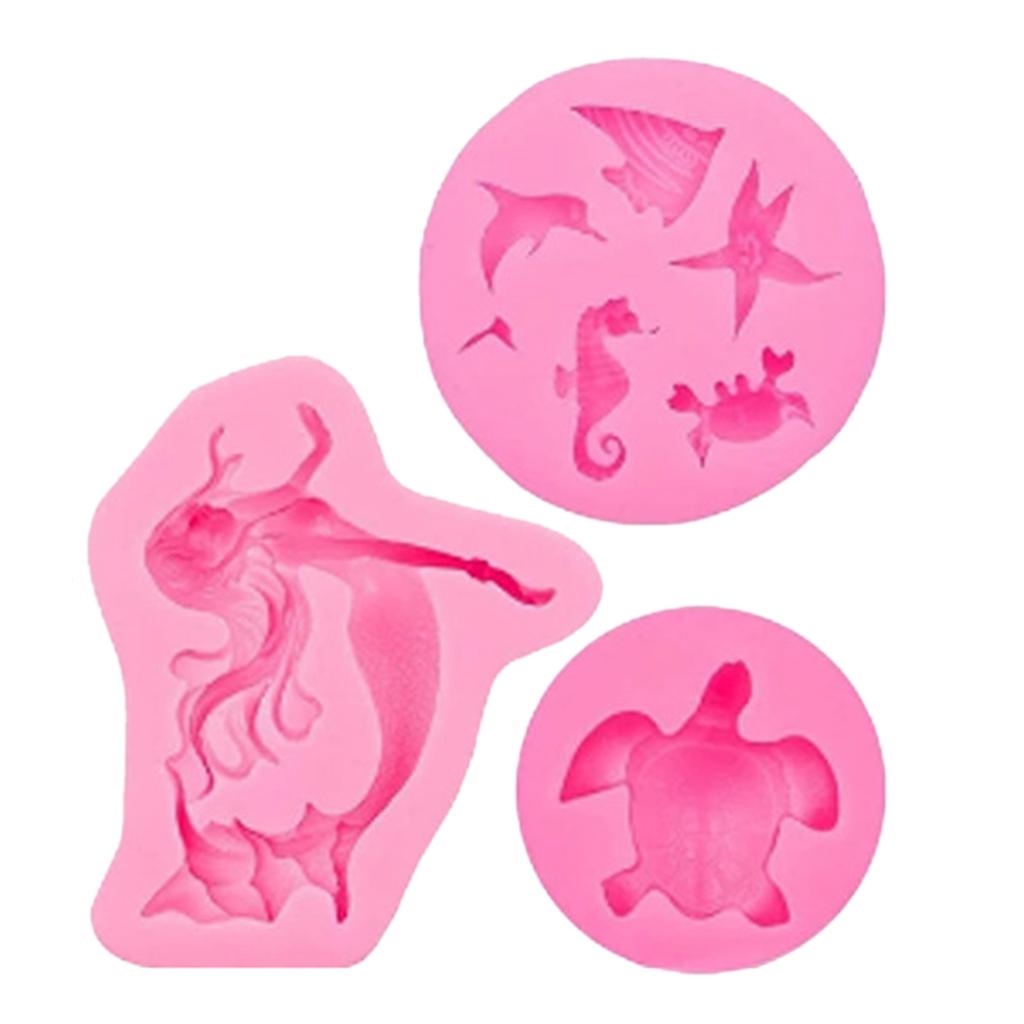 Soap Mold Ocean Fish Theme Shape Cake Decorating Tools Art Silicone Mold Household Candle Molds DIY Candle Crafts Gift
