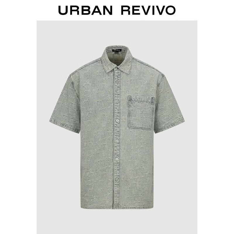 UR2026 Men s Loose-Fit Cotton Denim Shirt S