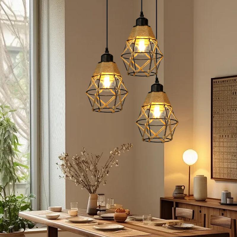 Zen Rattan Bamboo Woven Chandelier for Bedroom, Living Room, Bar, and Restaurant