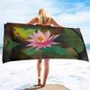 Water Lilies Oversized Microfiber Beach Towel,Lightweight Pool Swim Palm Tree Bath Towel,Cute Quick Dry Sand Proof Beach Towel