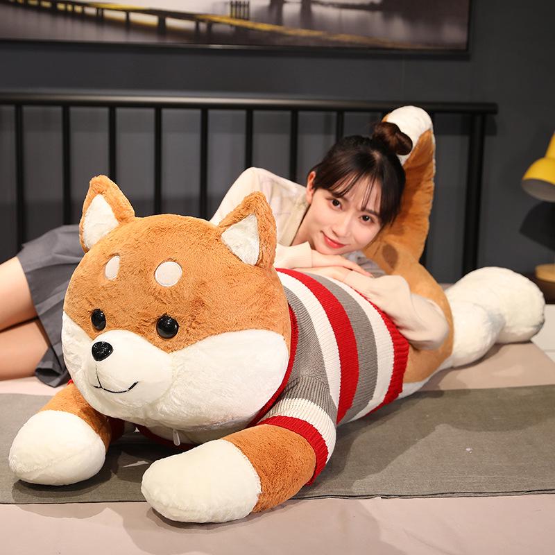 Giant Shiba Inu Plush Dog Toy - Sleeping Puppy Hugging Pillow Gift