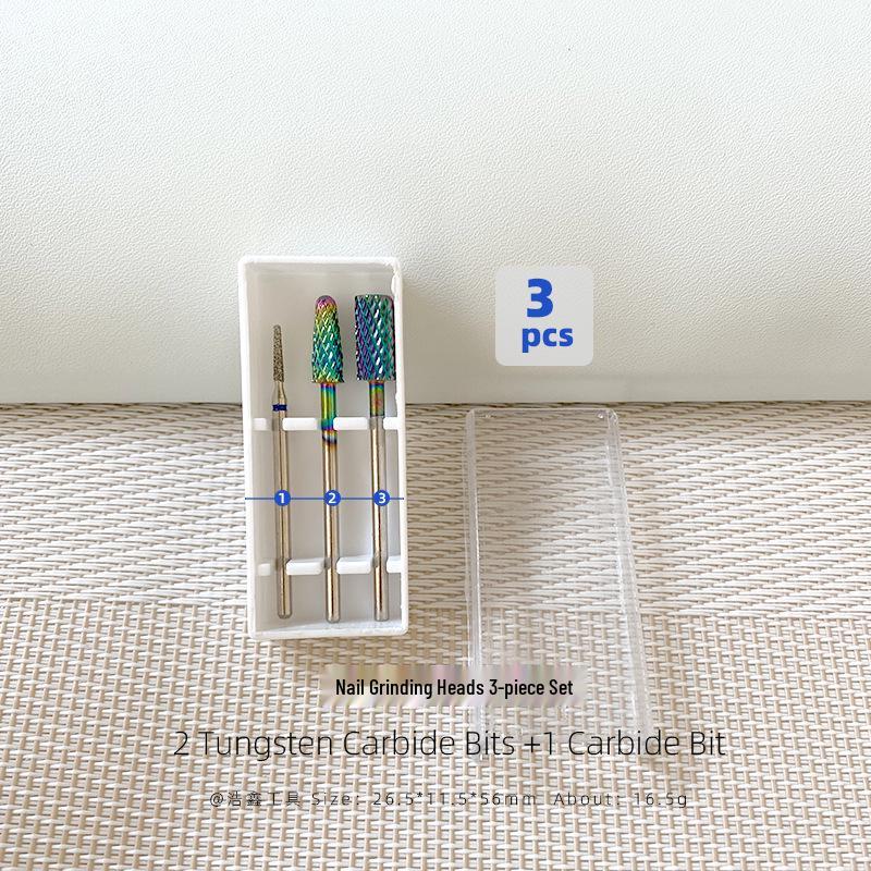 Tungsten Steel Nail Drill Set with Ceramic Grinding Heads for Cuticle Removal and Nail Polishing