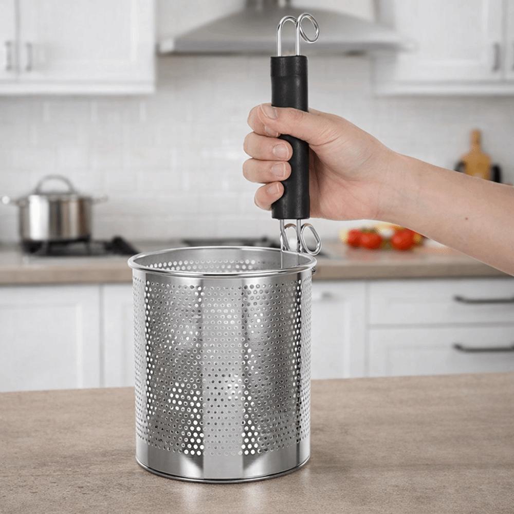 Stainless Steel Hot Pot Strainer Spoon Hanging Pasta Colander Frying Basket Frying Chip