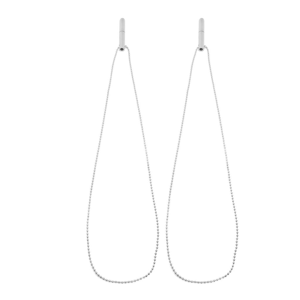 2PCS Stress Anxiety Relief Necklace Stainless Steel Mindful Breathing Exercise Device Whistle