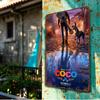 Miguel & Héctor Rivera "Coco" Wall Art - Official Licensed Iron Decor, Vibrant Street Scene with Guitar & Dog, 8x12 Inch, Perfec