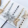 A Pack of 4 Hollow Butterfly Hairpins, Each Measuring 2.56 Inch
