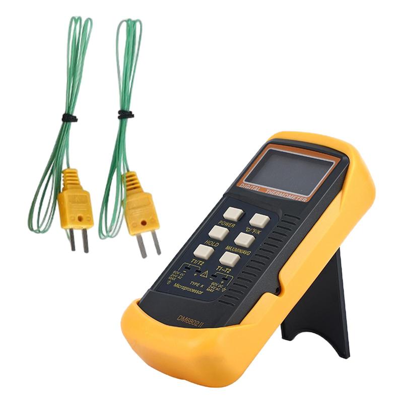 Thermometer Temperature Meter Desktop with Pipe Clamp Measurement Meter