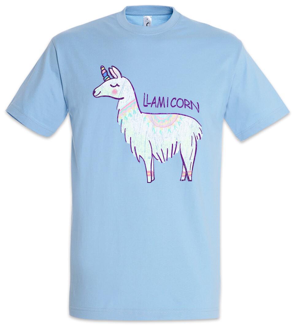 

LLamicorn T-Shirt Mens Womens Tees Top Unicorn Fun Rainbow Fairytale Lama Horn Geek Nerd L