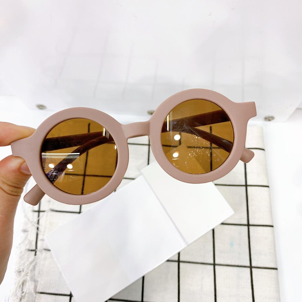 Sunglasses Retro Resin And PC Materials UV  Thick Frame Round For Kids